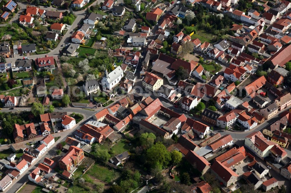 Aerial photograph Offstein - Townscape Offstein im Wonnegau in the state of Rhineland-Palatinate