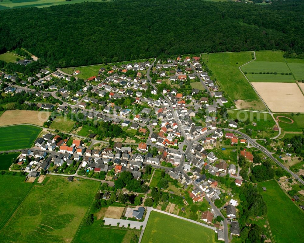 Ohren from above - Town View of the streets and houses of the residential areas in Ohren in the state Hesse, Germany