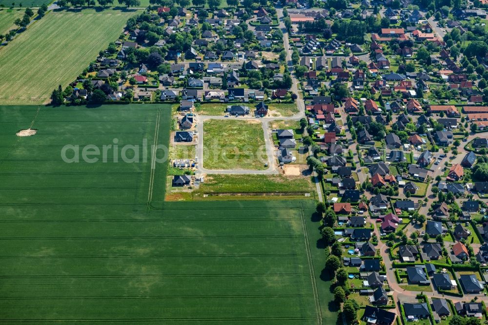 Aerial photograph Oldendorf - Town View of the streets and houses of the residential areas in Oldendorf in the state Lower Saxony, Germany