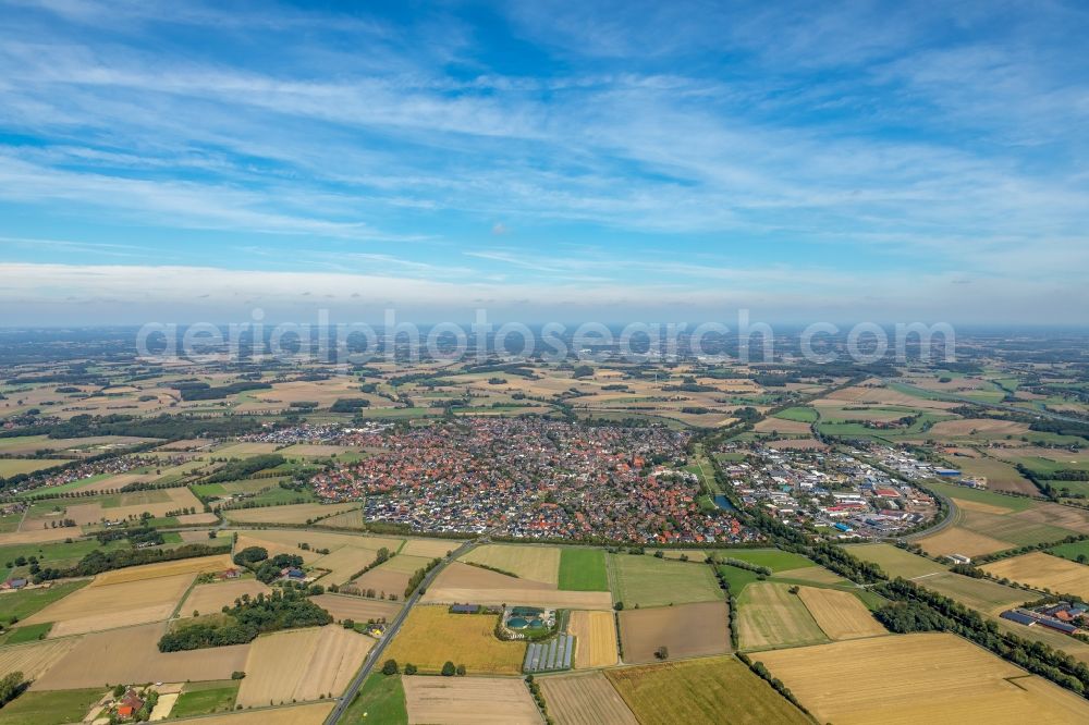 Aerial photograph Olfen - Town View of the streets and houses of the residential areas in Olfen in the state North Rhine-Westphalia, Germany