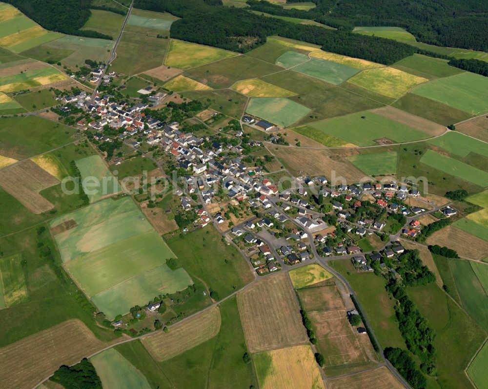 Aerial photograph Bergen - Townscape of the local municipality of Bergen in the state of Rhineland-Palatinate