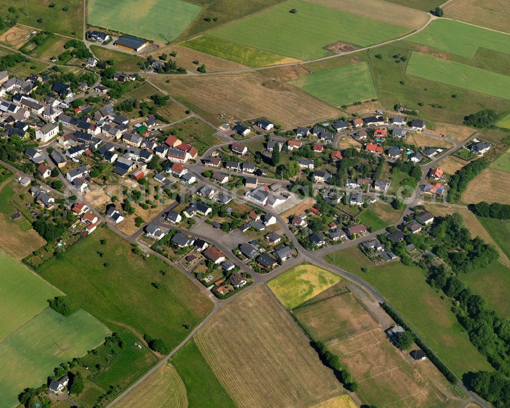 Bergen from above - Townscape of the local municipality of Bergen in the state of Rhineland-Palatinate