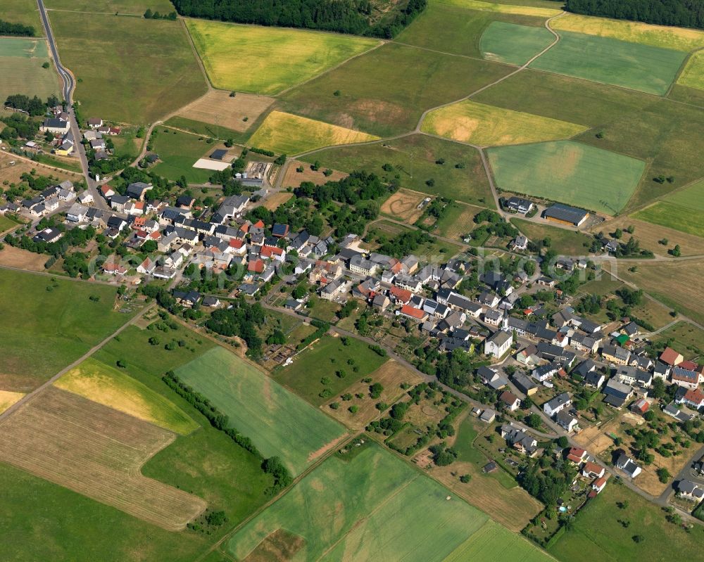 Bergen from the bird's eye view: Townscape of the local municipality of Bergen in the state of Rhineland-Palatinate