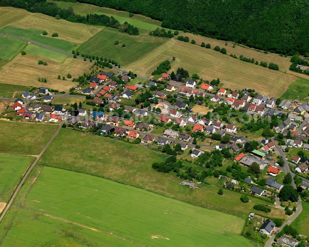 Dickesbach from above - Local view of the local church Dickesbach in Rhineland-Palatinate