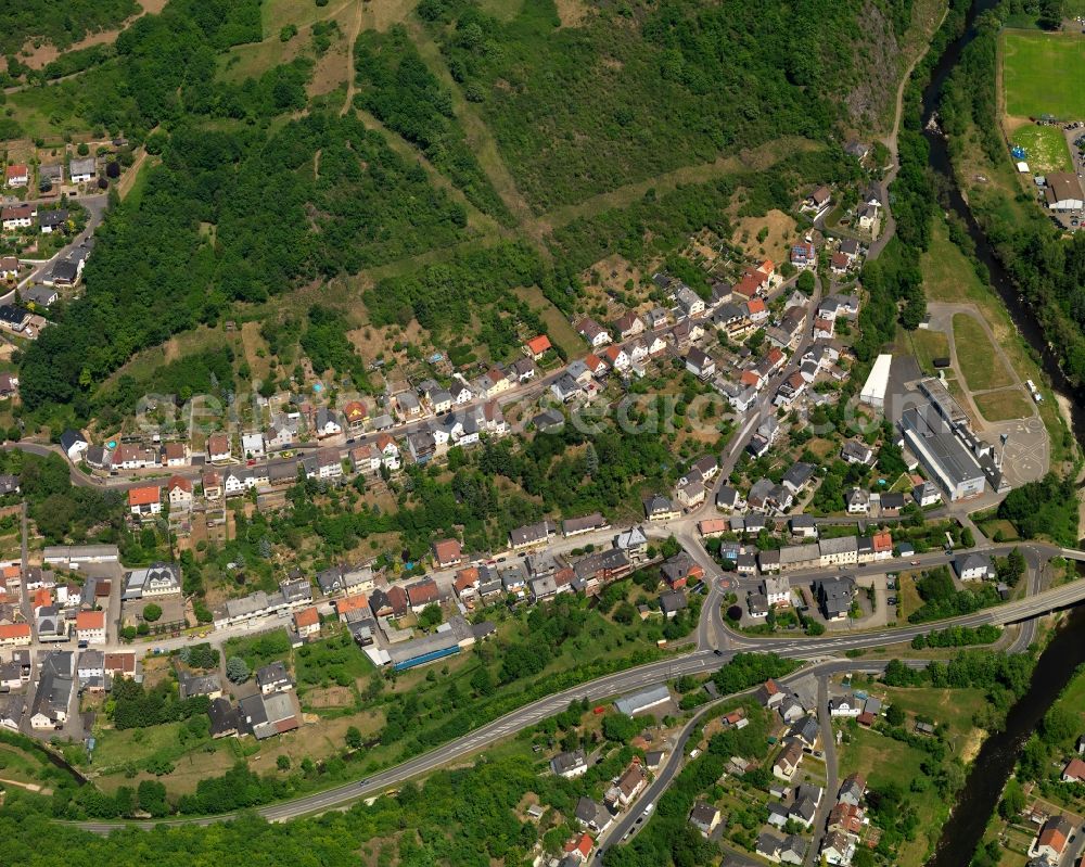 Aerial image Fischbach - Local view of the local church Fischbach in Rhineland-Palatinate