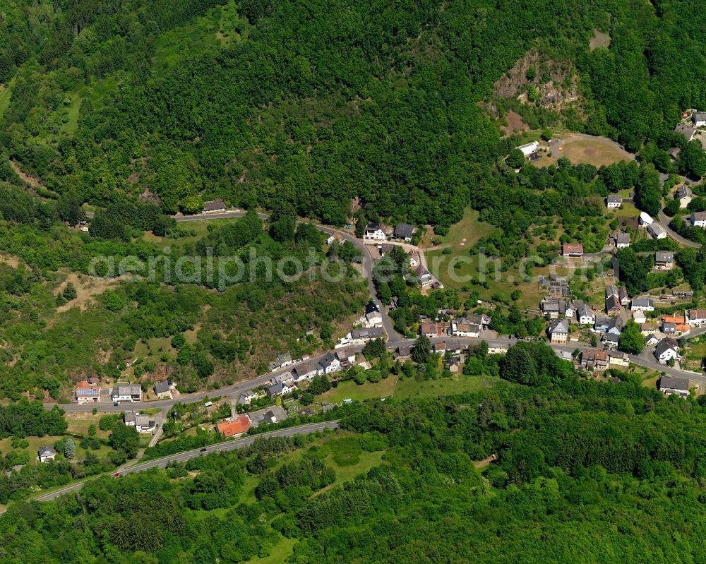 Fischbach from above - Local view of the local church Fischbach in Rhineland-Palatinate