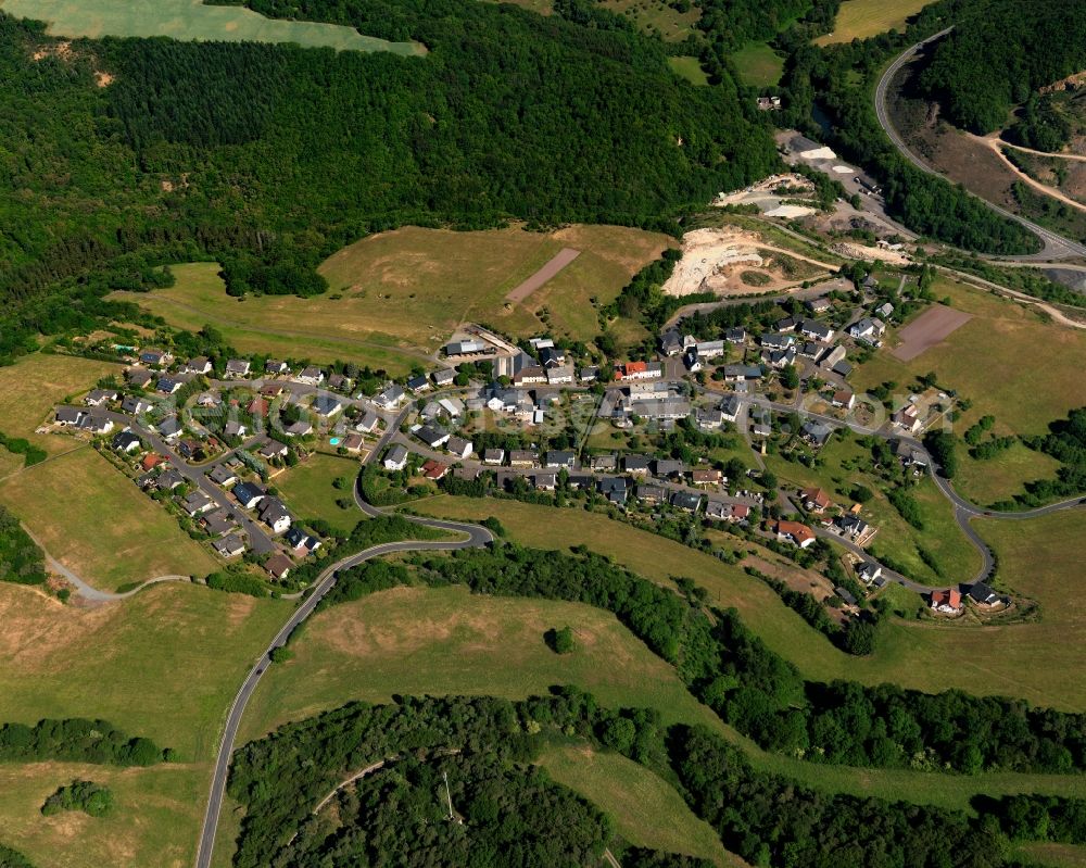 Aerial photograph Gerach - Local view of the local church Gerach in Rhineland-Palatinate