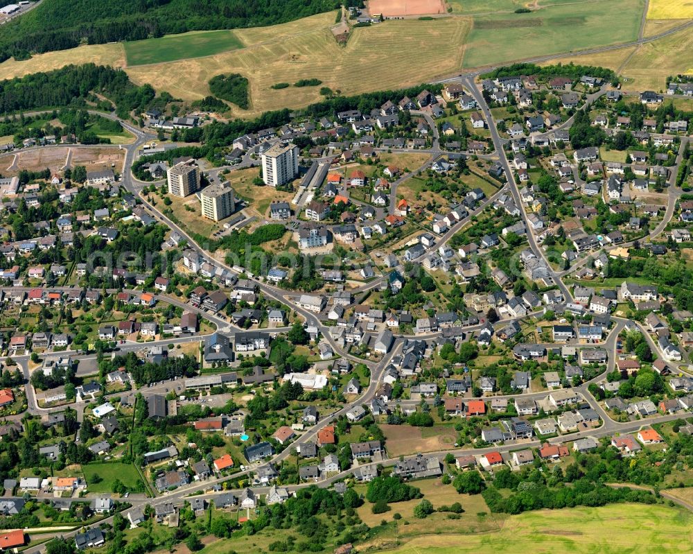 Aerial photograph Göttschied - Local view of the local church Goettschied in Rhineland-Palatinate