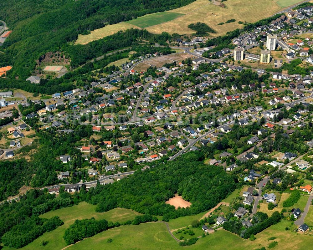 Göttschied from the bird's eye view: Local view of the local church Goettschied in Rhineland-Palatinate