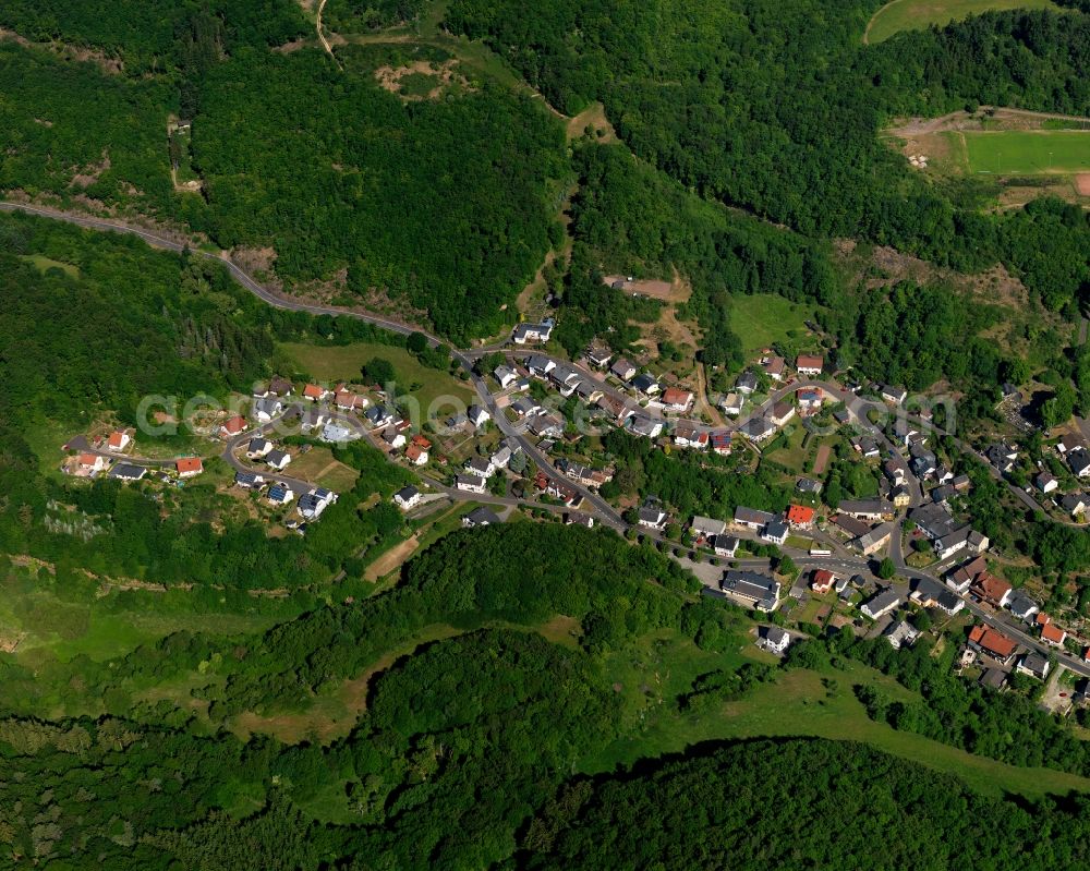 Aerial image Hintertiefenbach - Local view of the local church Hintertiefenbach in Rhineland-Palatinate