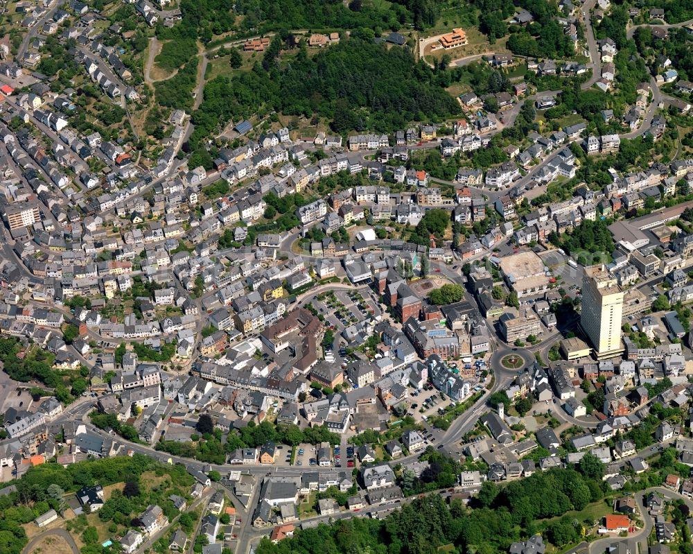 Idar-Oberstein from above - Local view of the local church Idar-Oberstein in Rhineland-Palatinate