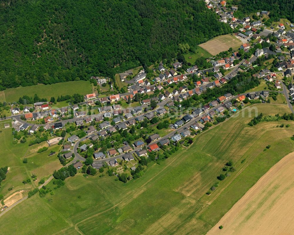 Mittelbollenbach from above - Local view of the local church means Bollenbach in Rhineland-Palatinate