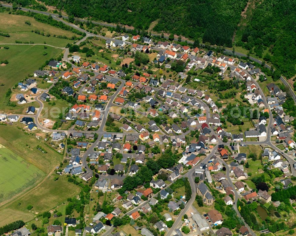 Aerial image Mittelreidenbach - Local view of the local church Mittelreidenbach in Rhineland-Palatinate