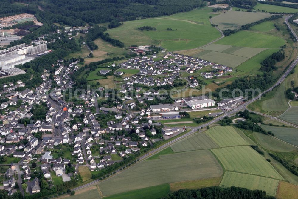 Aerial photograph Morbach - View of Morbach in the state of Rhineland-Palatinate. Morbach is located in the county district of Bernkastel-Wittlich. It is an official spa resort and economic centre of the region