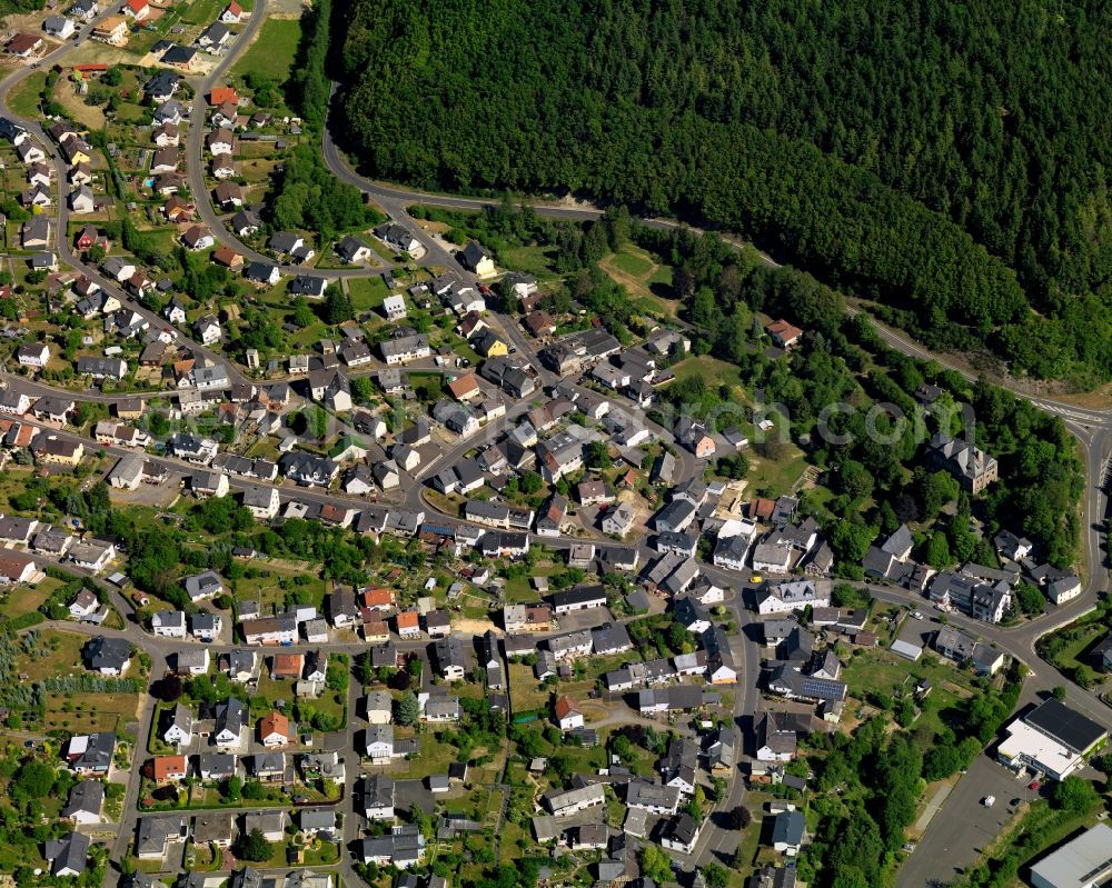 Aerial image Niederwörresbach - Local view of the local church Niederwoerresbach in Rhineland-Palatinate