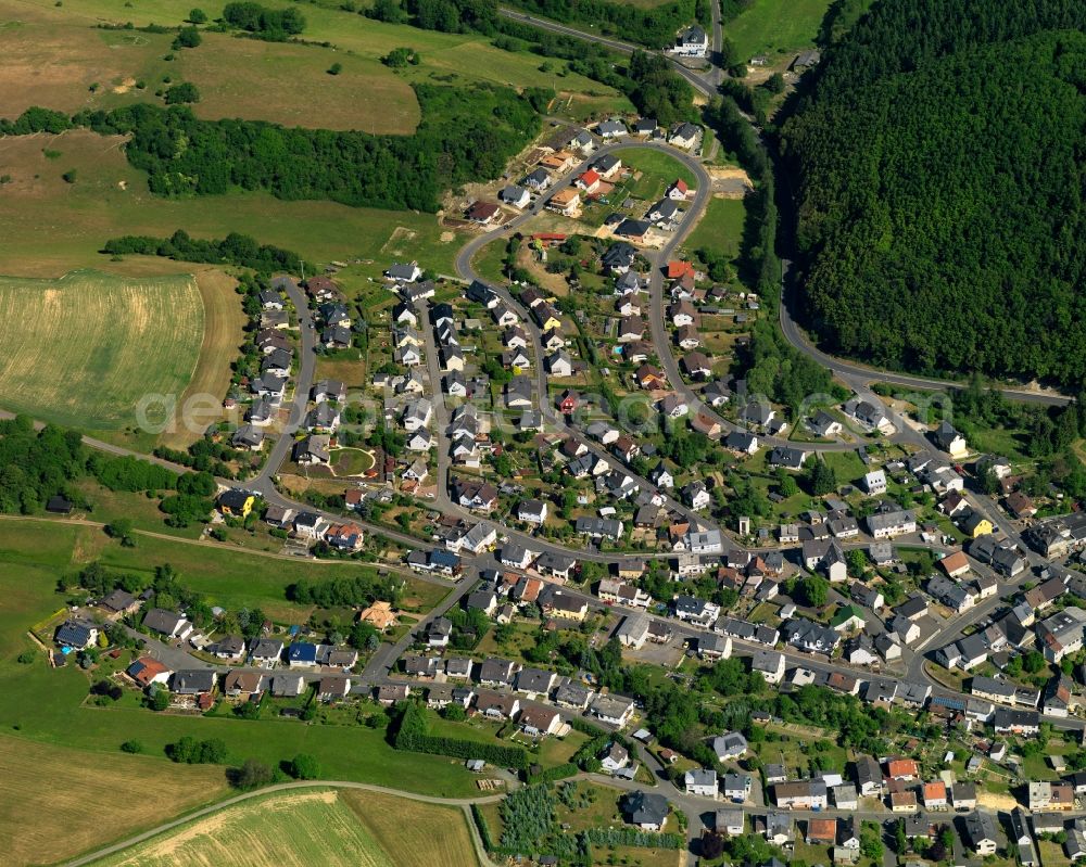 Aerial photograph Niederwörresbach - Local view of the local church Niederwoerresbach in Rhineland-Palatinate