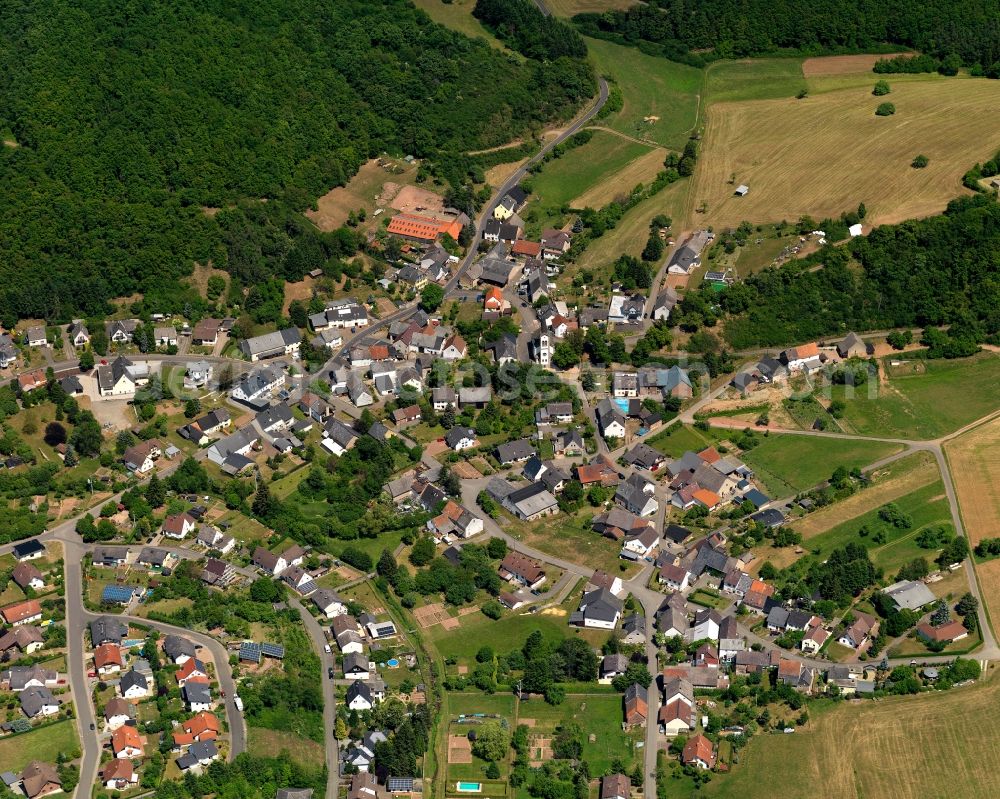 Aerial image Schmidthachenbach - Local view of the local church Schmidthachenbach in Rhineland-Palatinate