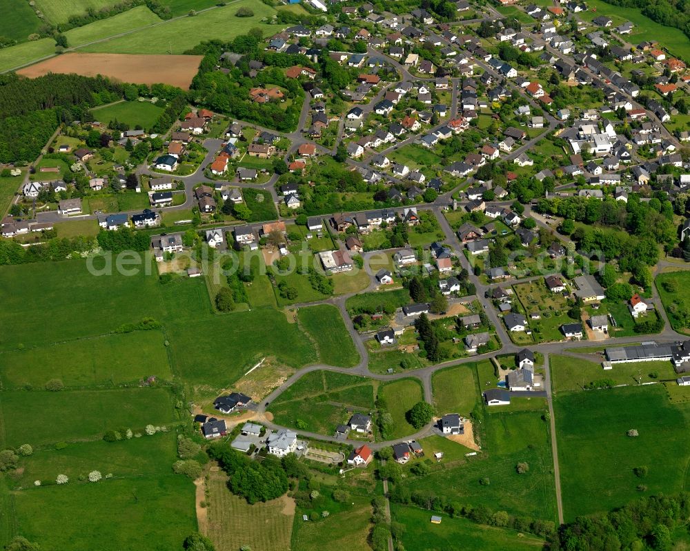 Seck from the bird's eye view: View of the borough of Seck in the state of Rhineland-Palatinate. The borough is located in the county district and region of Westerwald. The residential village is surrounded by fields and meadows