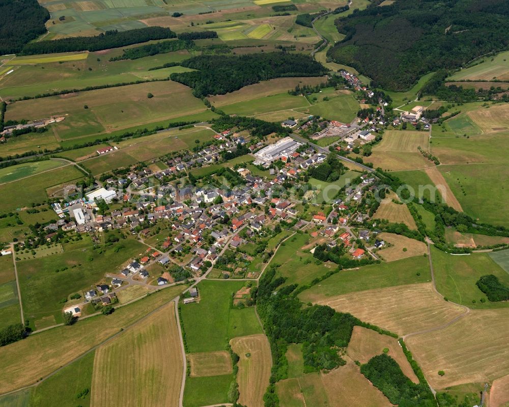 Aerial image Sien - Local view of the local church Sien in Rhineland-Palatinate