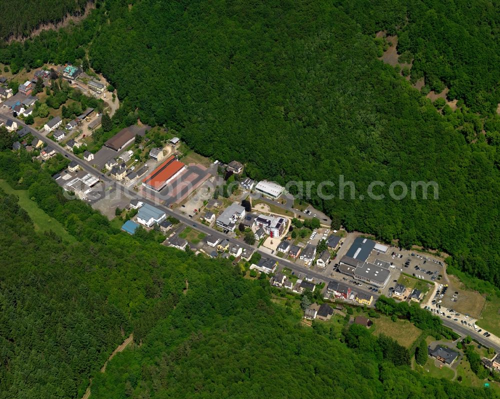 Aerial image Tiefenstein - Local view of the local church Tiefenstein in Rhineland-Palatinate