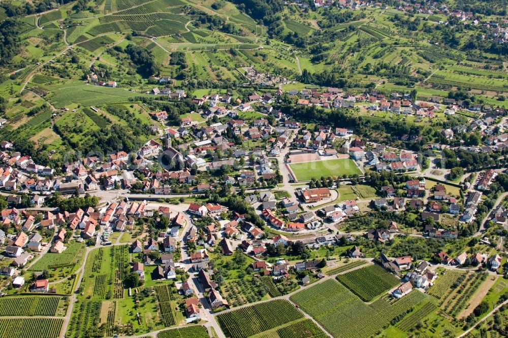 Aerial photograph Bühl - Town View of the streets and houses of the residential areas in the district Altschweier in Buehl in the state Baden-Wuerttemberg