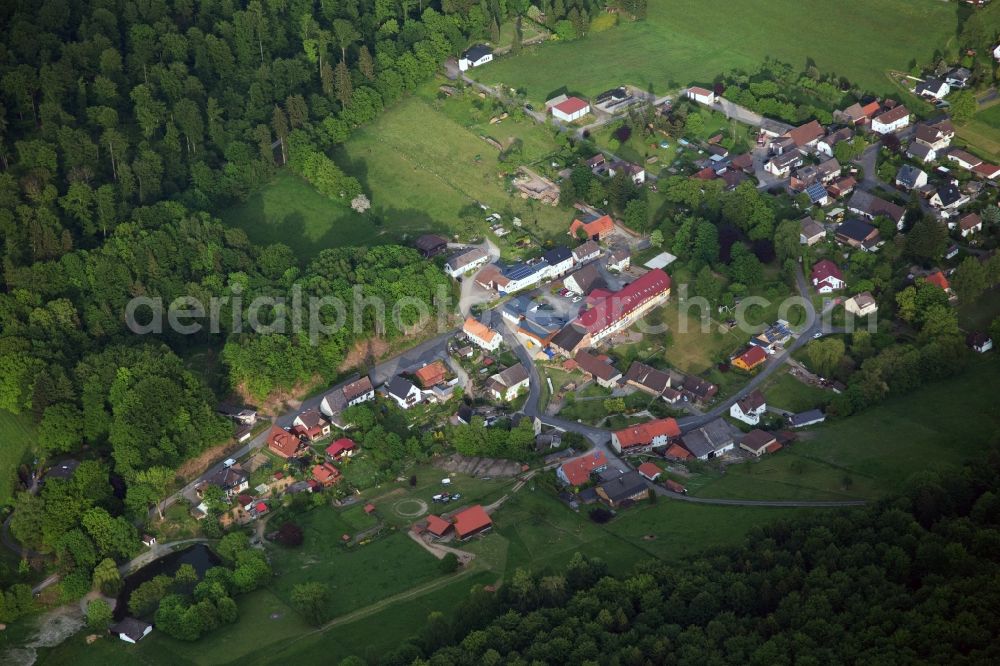 Aerial photograph Bodenfelde - Town View of the streets and houses of the residential areas in the district Amelith in Bodenfelde in the state Lower Saxony