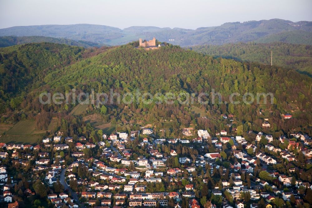 Aerial photograph Bensheim - Town View of the streets and houses of the residential areas in the district Auerbach in Bensheim in the state Hesse