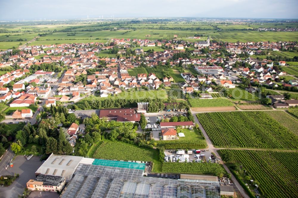 Aerial image Edesheim - Town View of the streets and houses of the residential areas in the district Eckel in Edesheim in the state Rhineland-Palatinate