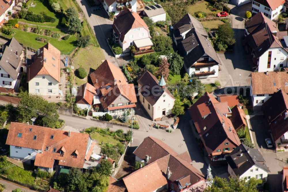 Aerial image Bühl - Town View of the streets and houses of the residential areas in the district Eisental in Buehl in the state Baden-Wuerttemberg