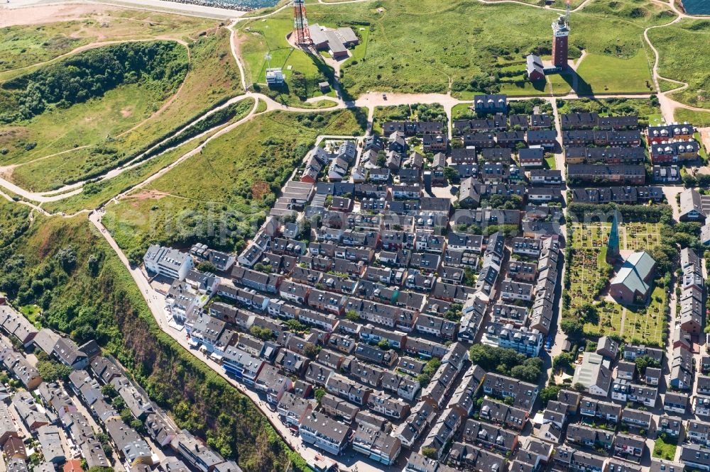 Helgoland from the bird's eye view: Town View of the streets and houses of the residential areas in the district Hamburg Metropolitan Area in Helgoland in the state Schleswig-Holstein