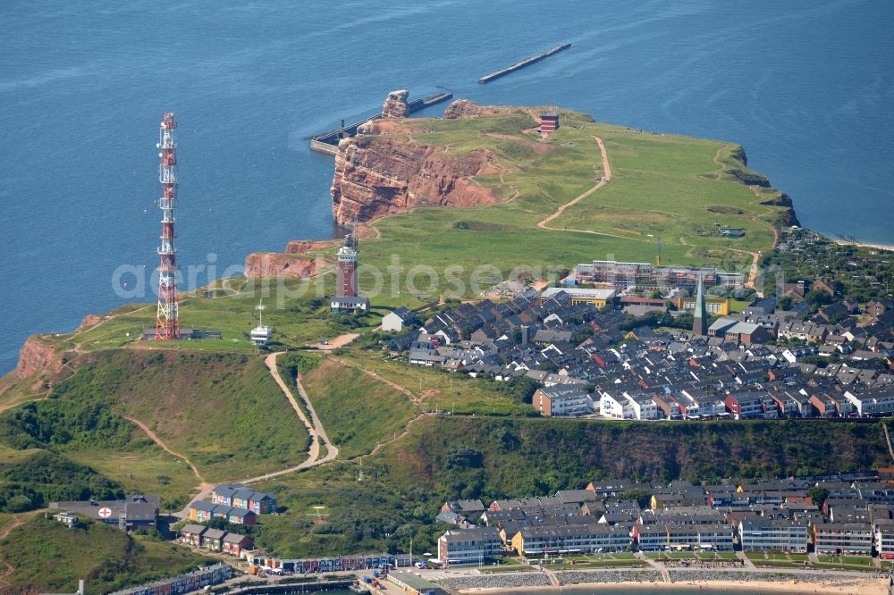 Aerial photograph Helgoland - Town View of the streets and houses of the residential areas in the district Hamburg Metropolitan Area in Helgoland in the state Schleswig-Holstein