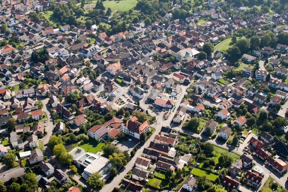 Aerial image Baden-Baden - Town View of the streets and houses of the residential areas in the district Haueneberstein in Baden-Baden in the state Baden-Wuerttemberg, Germany