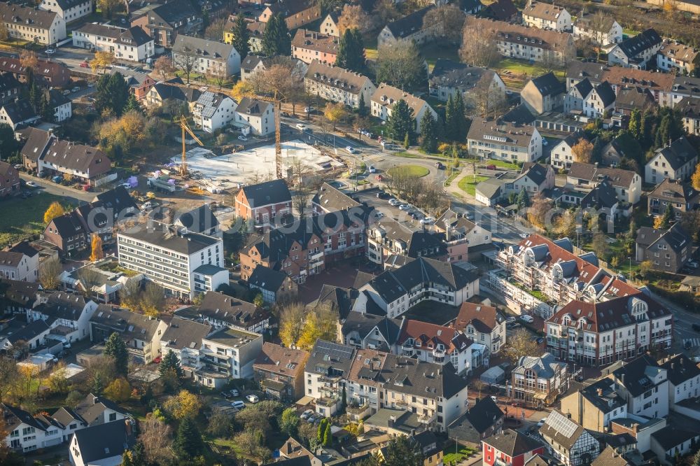 Witten from above - Town View of the streets and houses of the residential areas in the district Herbede in Witten in the state North Rhine-Westphalia, Germany