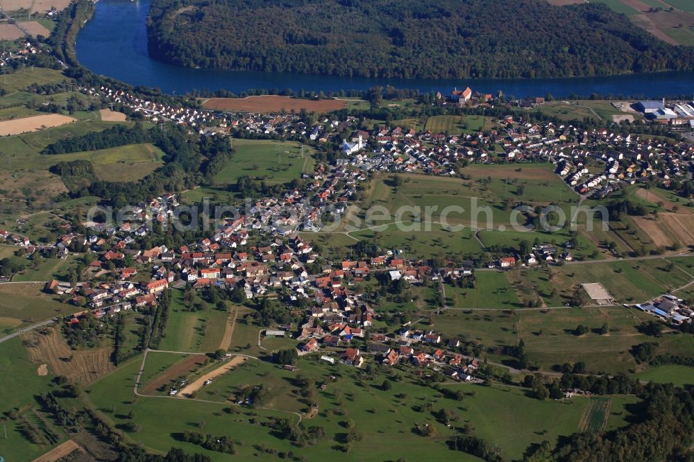 Aerial image Rheinfelden (Baden) - Town view of the streets and houses of the residential areas in the district Karsau in Rheinfelden (Baden) in the state Baden-Wuerttemberg