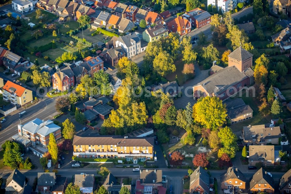 Aerial photograph Werne - Town View of the streets and houses of the residential areas in the district Ruhr Metropolitan Area in Werne in the state North Rhine-Westphalia