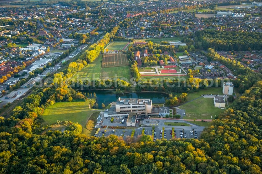 Werne from the bird's eye view: Town View of the streets and houses of the residential areas in the district Ruhr Metropolitan Area in Werne in the state North Rhine-Westphalia