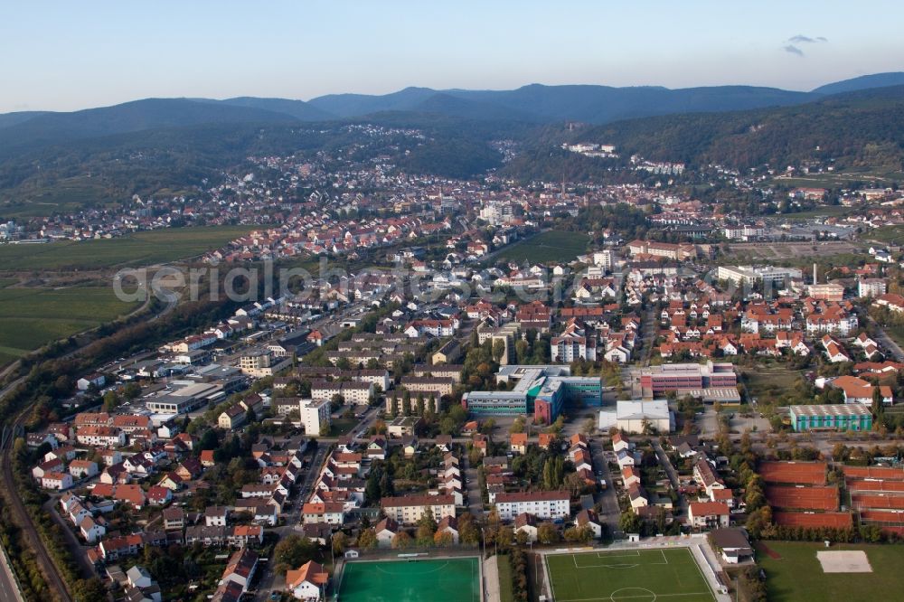 Aerial image Bad Dürkheim - Town View of the streets and houses of the residential areas in the district Ungstein in Bad Duerkheim in the state Rhineland-Palatinate