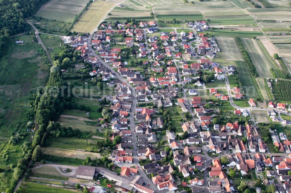 Aerial photograph Appenweier - Town View of the streets and houses of the residential areas in the district Urloffen in Appenweier in the state Baden-Wuerttemberg