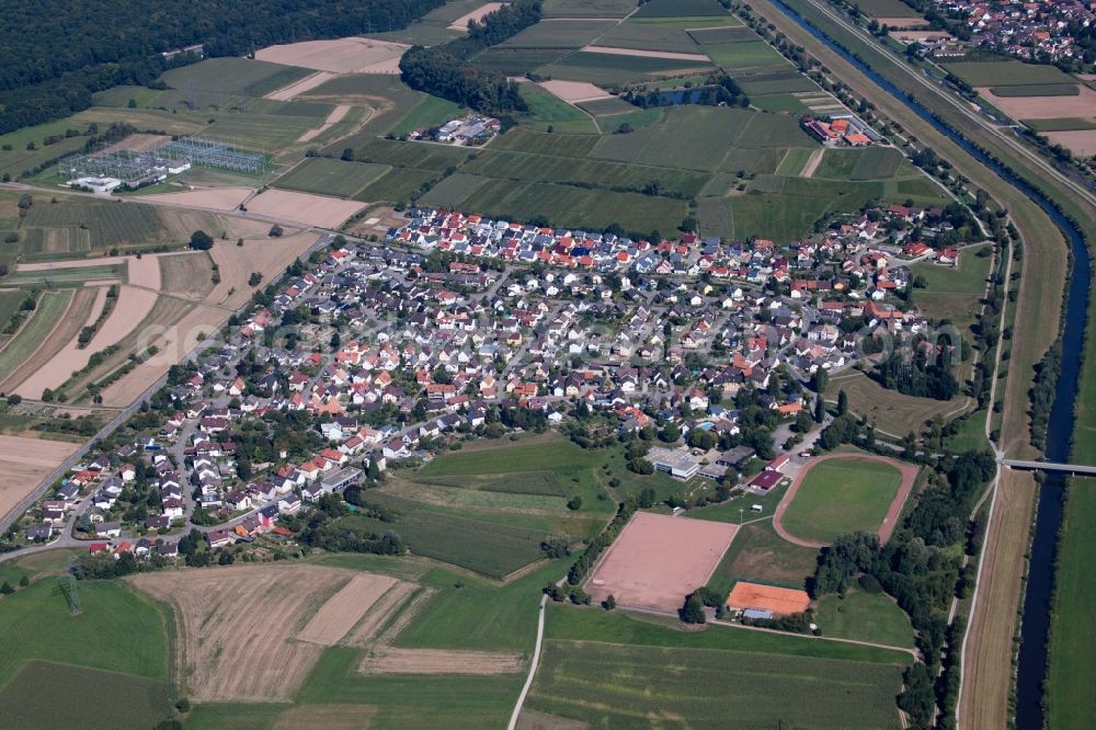 Aerial photograph Offenburg - Town View of the streets and houses of the residential areas in the district Weier in Offenburg in the state Baden-Wuerttemberg, Germany