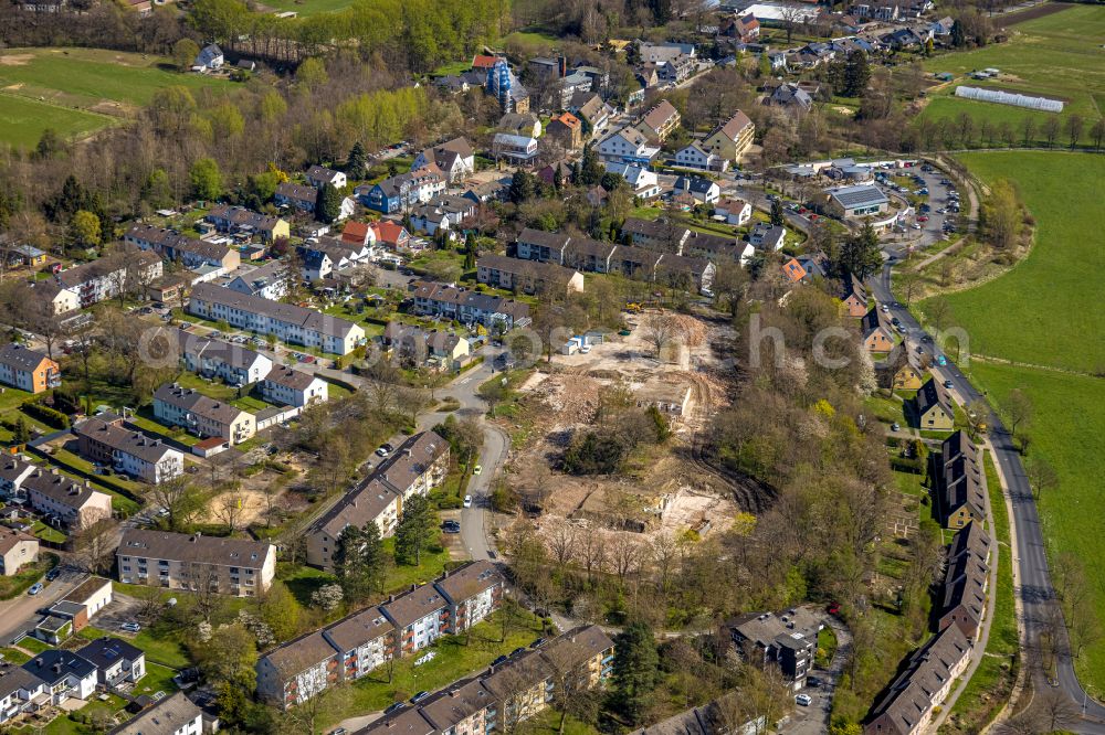 Aerial image Herdecke - Town View of the streets and houses of the residential areas in the district Westende in Herdecke at Ruhrgebiet in the state North Rhine-Westphalia, Germany