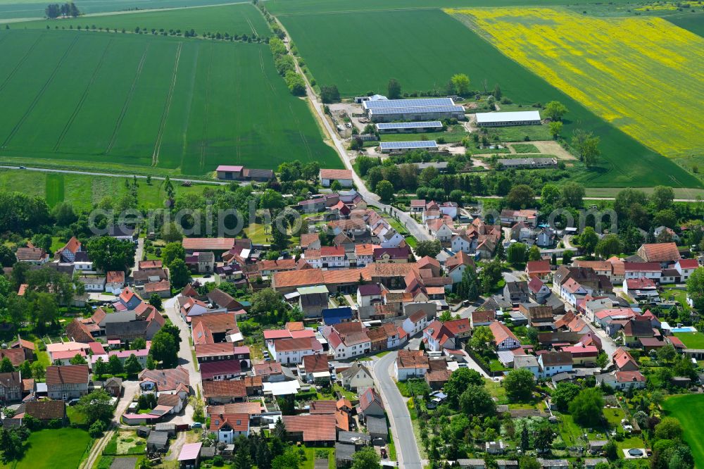 Aerial image Ottenhausen - Town View of the streets and houses of the residential areas in Ottenhausen in the state Thuringia, Germany