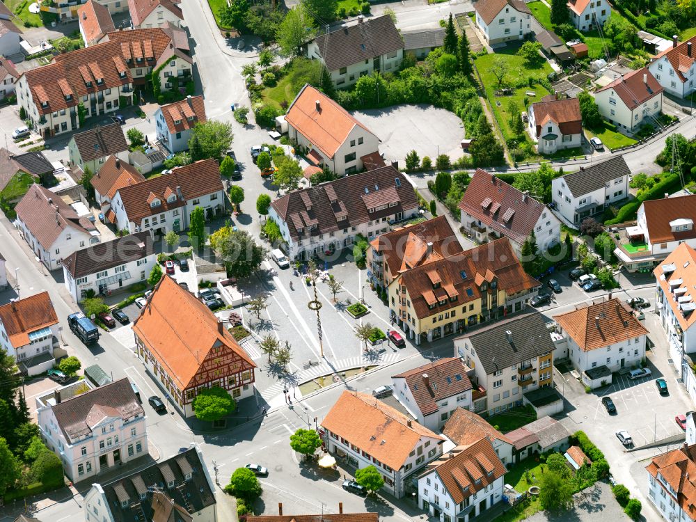 Otterswang from above - Town View of the streets and houses of the residential areas in Otterswang in the state Baden-Wuerttemberg, Germany