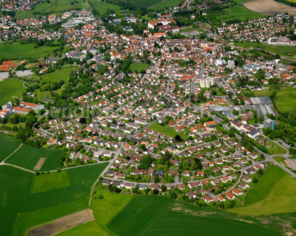 Aerial image Otterswang - Town View of the streets and houses of the residential areas in Otterswang in the state Baden-Wuerttemberg, Germany