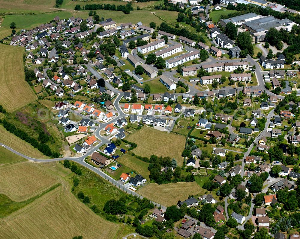 Aerial photograph Padberg - Town View of the streets and houses of the residential areas in Padberg in the state North Rhine-Westphalia, Germany