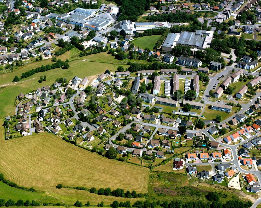 Padberg from above - Town View of the streets and houses of the residential areas in Padberg in the state North Rhine-Westphalia, Germany