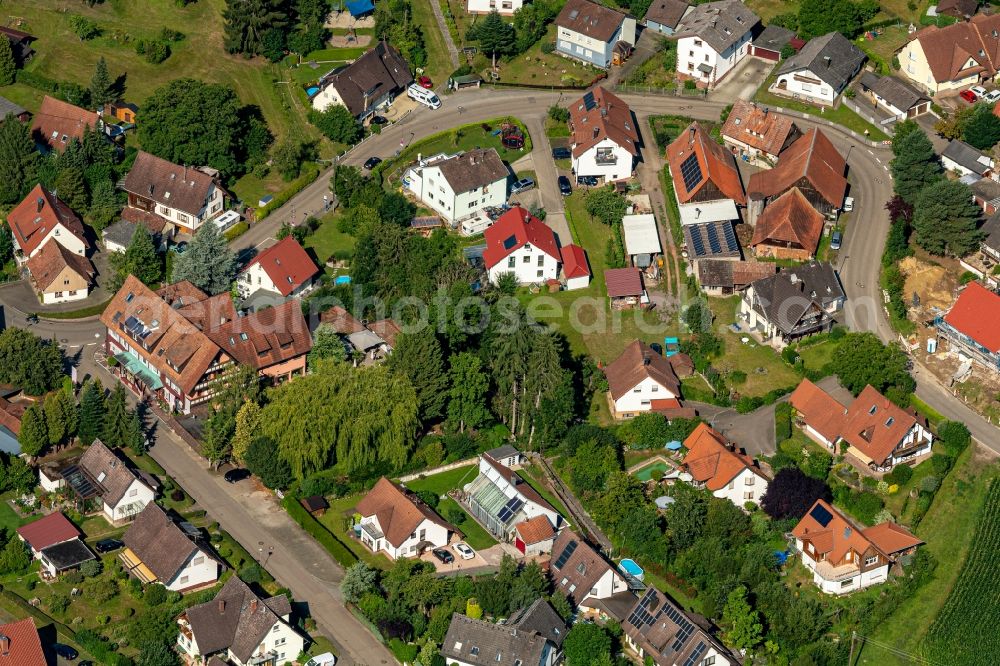 Maleck from the bird's eye view: Town View of the streets and houses of the residential areas in Maleck in the state Baden-Wuerttemberg, Germany