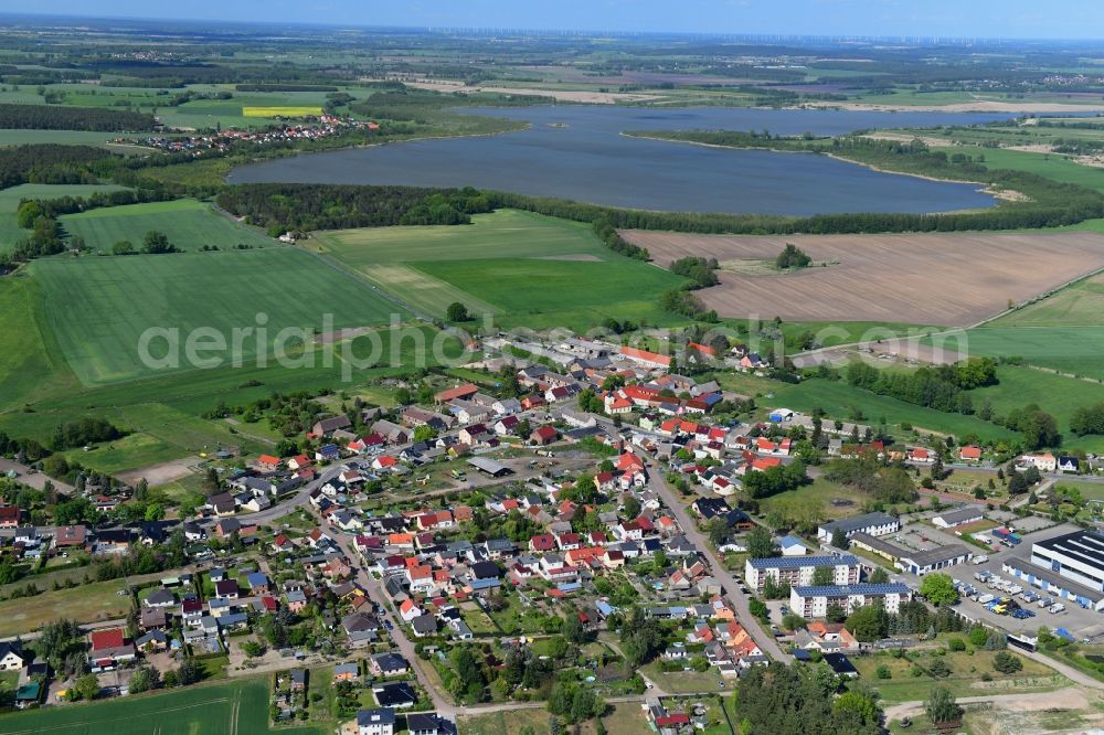 Aerial photograph Prützke - Town View of the streets and houses of the residential areas in Pruetzke in the state Brandenburg, Germany