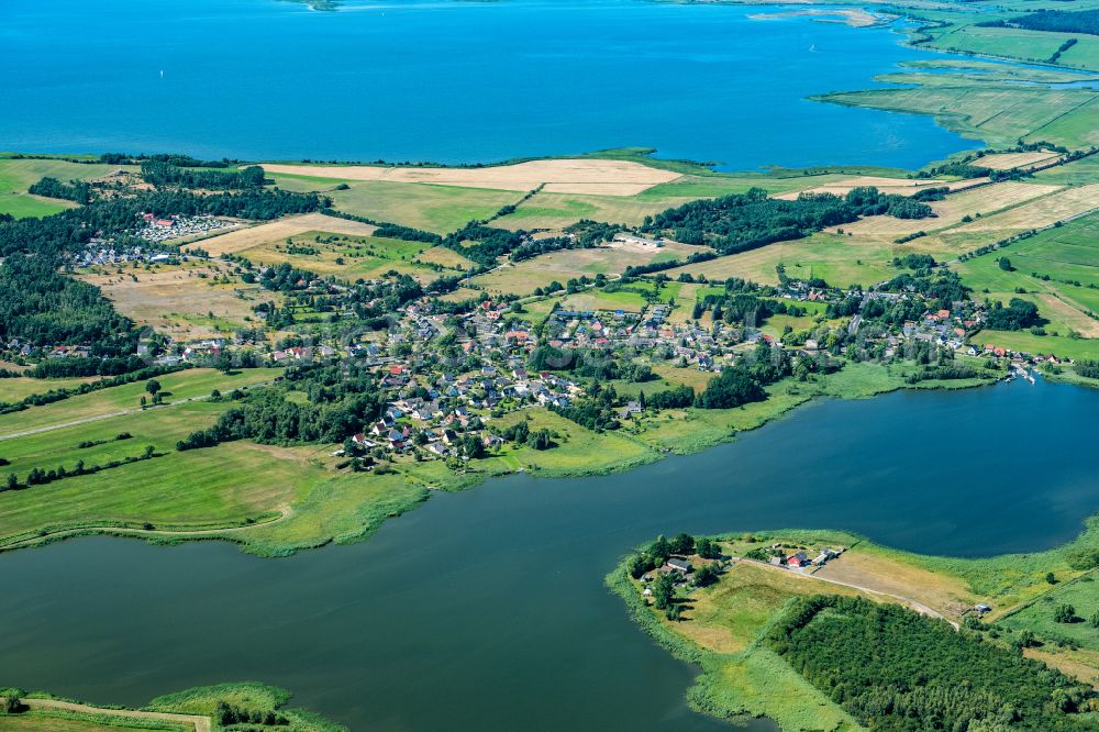 Pruchten from the bird's eye view: View of the town of Pruchten on the Baltic Sea coast in the state Mecklenburg-West Pomerania, Germany