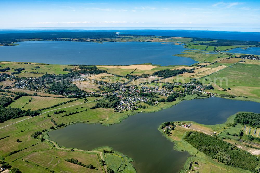 Aerial image Pruchten - View of the town of Pruchten on the Baltic Sea coast in the state Mecklenburg-West Pomerania, Germany