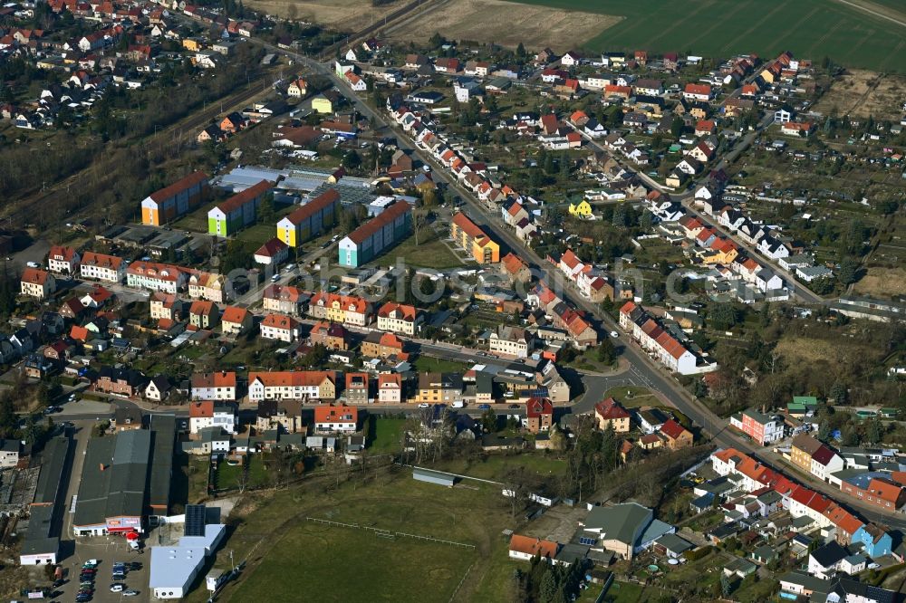 Aerial photograph Raguhn-Jeßnitz - Town View of the streets and houses of the residential areas in Raguhn-Jessnitz in the state Saxony-Anhalt, Germany